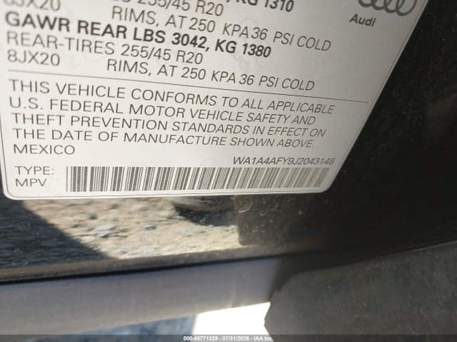 2018 AUDI SQ5 3.0T PREMIUM PLUS 9