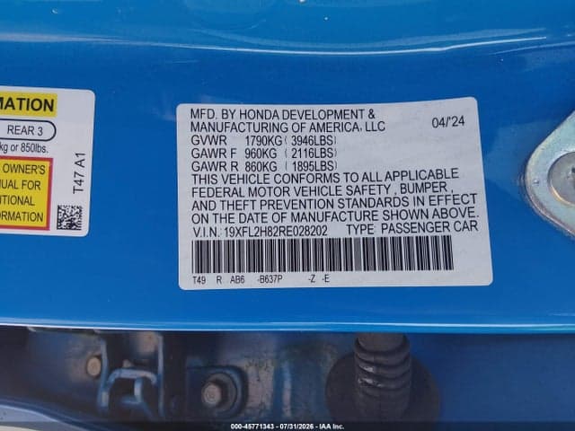 2024 HONDA CIVIC SPORT 9