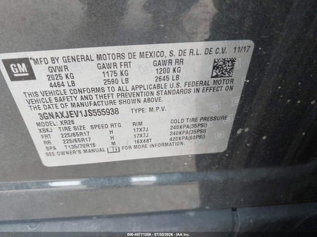 2018 CHEVROLET EQUINOX LT 9