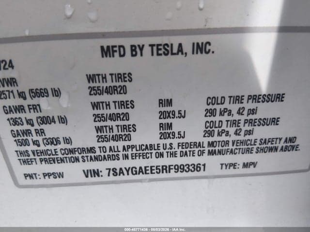 2024 TESLA MODEL Y LONG RANGE DUAL MOTOR ALL-WHEEL DRIVE 9