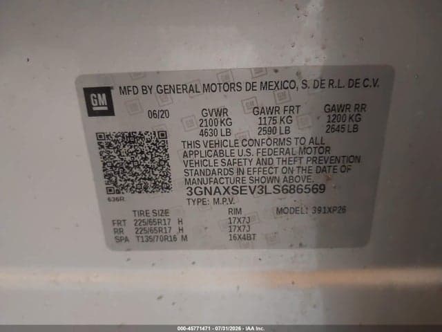2020 CHEVROLET EQUINOX AWD LS 9