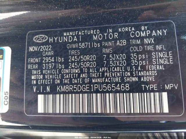 2023 HYUNDAI PALISADE LIMITED 9
