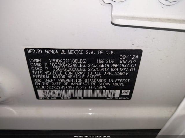 2025 HONDA HR-V AWD SPORT 9