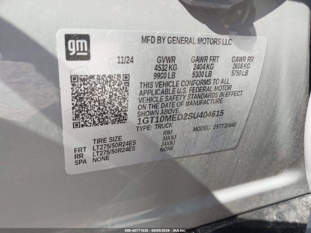 2025 GMC SIERRA EV EXTENDED RANGE DENALI 9