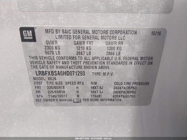 2017 BUICK ENVISION ESSENCE 9