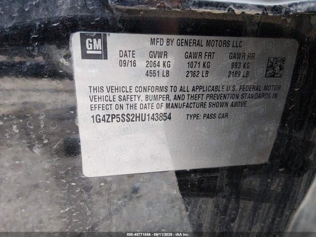 2017 BUICK LACROSSE ESSENCE 9