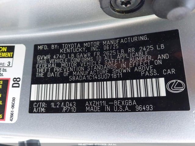 2025 LEXUS ES 300H 9