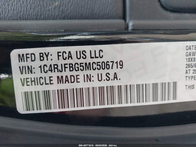 2021 JEEP GRAND CHEROKEE LIMITED 4X4 9