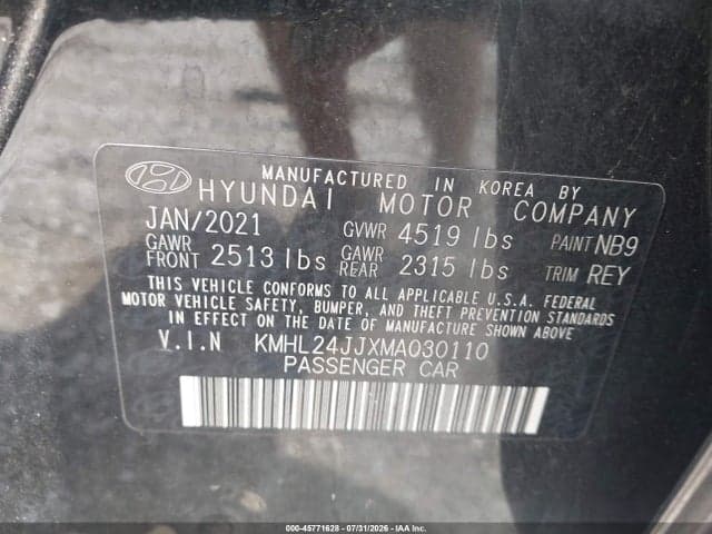 2021 HYUNDAI SONATA BLUE 9
