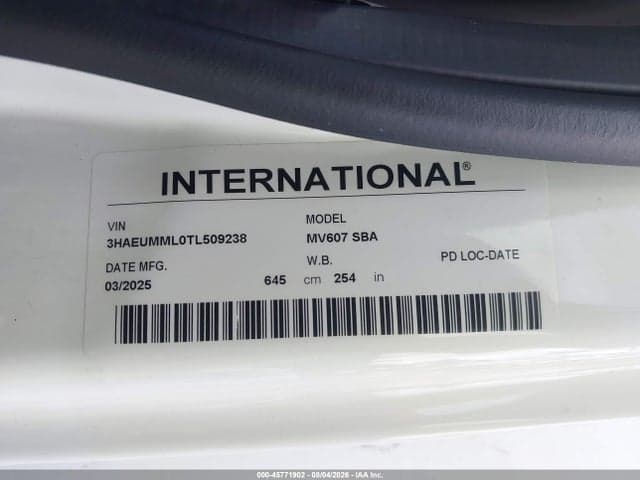 2026 INTERNATIONAL MV 9