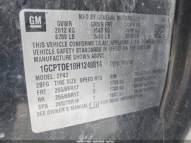 2017 CHEVROLET COLORADO 4WD Z71 9