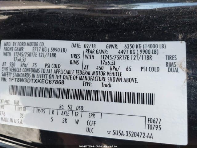 2019 FORD F-350 XLT 8