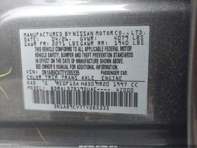 2026 NISSAN SENTRA SV 9