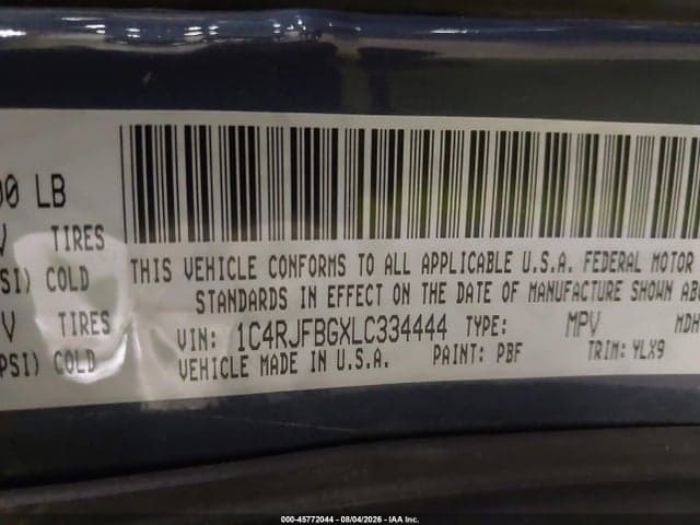 2020 JEEP GRAND CHEROKEE LIMITED X 4X4 9