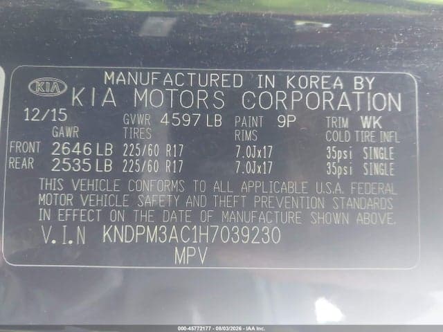 2017 KIA SPORTAGE LX 9