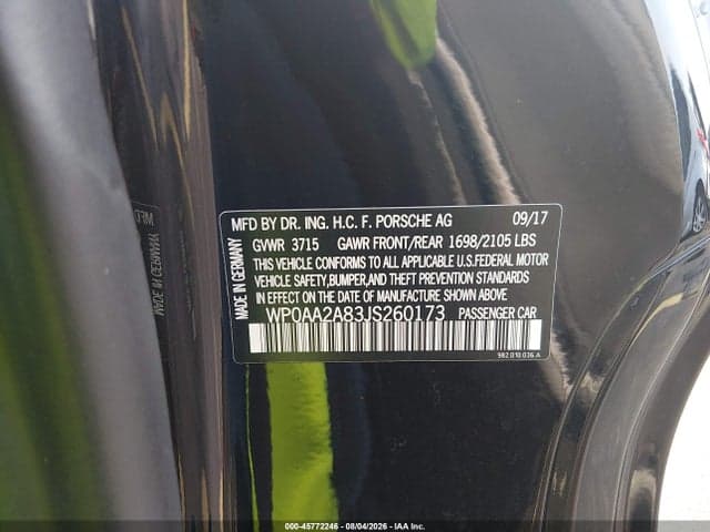 2018 PORSCHE 718 CAYMAN 9
