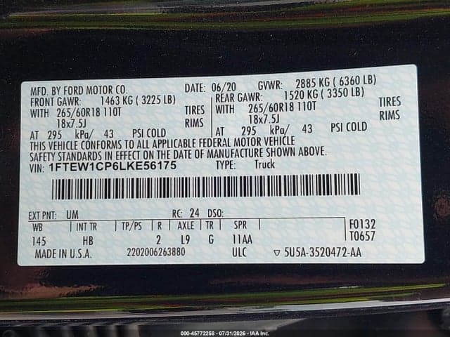 2020 FORD F-150 LARIAT 9