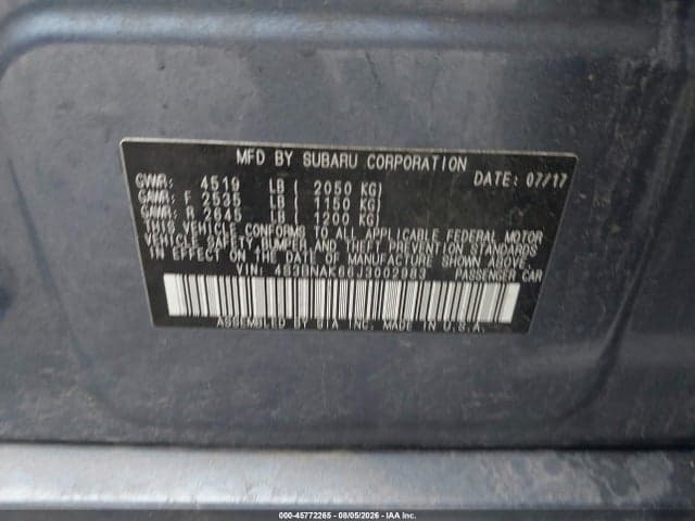 2018 SUBARU LEGACY 2.5I LIMITED 9