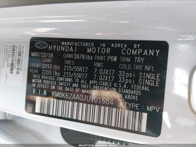 2018 HYUNDAI KONA SEL 9