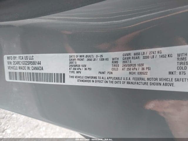 2025 CHRYSLER PACIFICA LIMITED 9