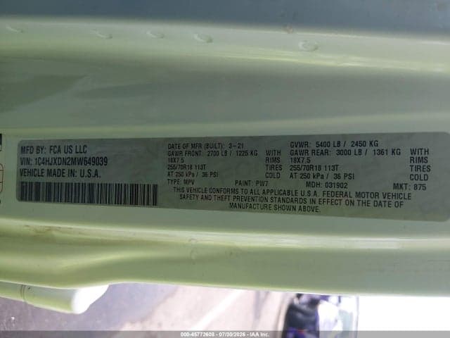 2021 JEEP WRANGLER UNLIMITED SPORT ALTITUDE 4X4 9