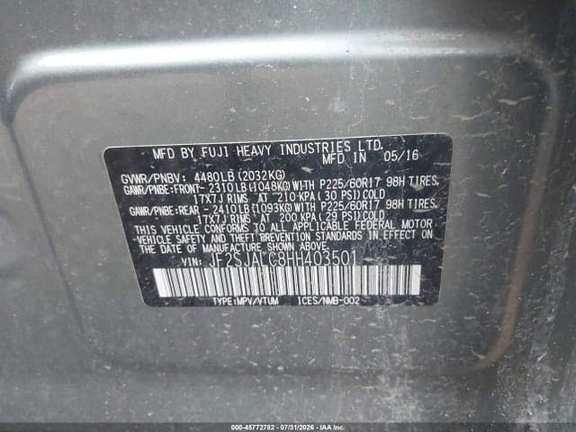 2017 SUBARU FORESTER 2.5I LIMITED 9