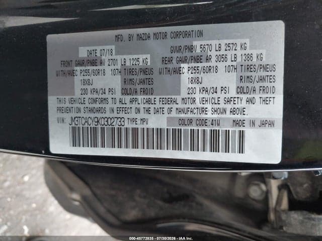 2019 MAZDA CX-9 TOURING 9