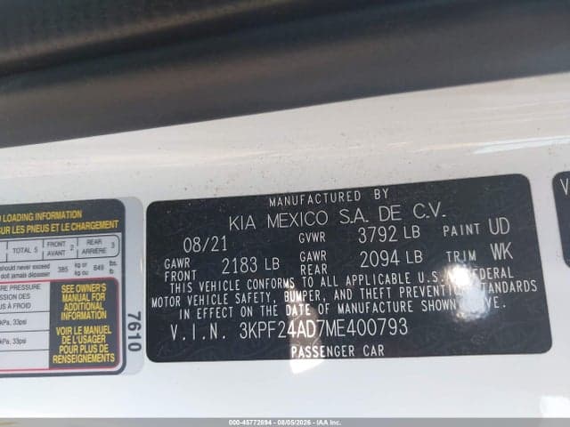 2021 KIA FORTE LXS 9