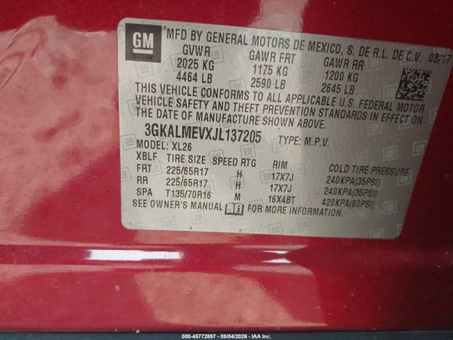 2018 GMC TERRAIN SLE 9