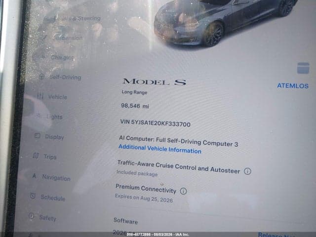 2019 TESLA MODEL S 7