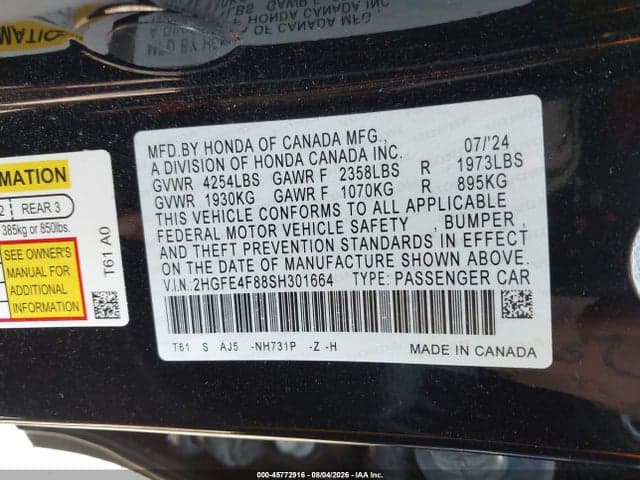 2025 HONDA CIVIC HYBRID SPORT/SPORT TOURING 9