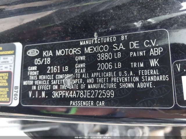 2018 KIA FORTE LX 9