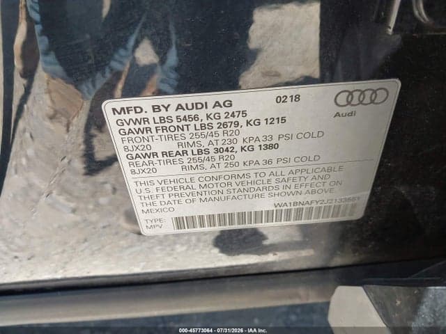 2018 AUDI Q5 2.0T PREMIUM/2.0T TECH PREMIUM 9