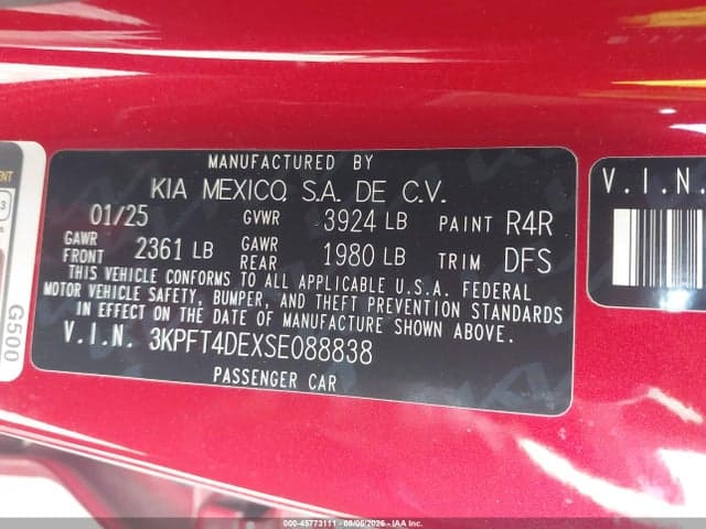 2025 KIA K4 LXS 9