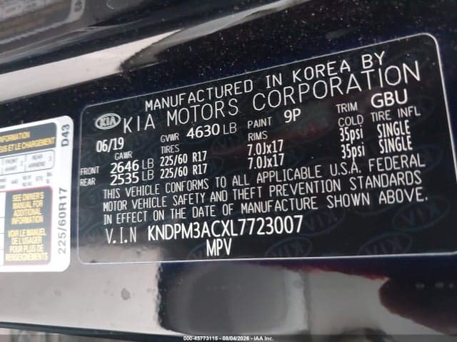 2020 KIA SPORTAGE LX 9