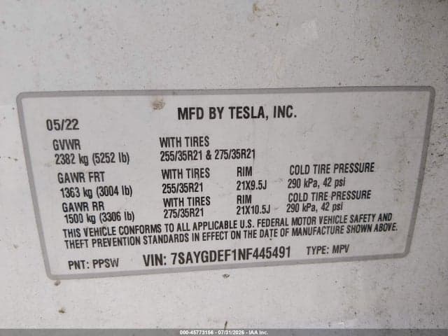 2022 TESLA MODEL Y PERFORMANCE DUAL MOTOR ALL-WHEEL DRIVE 9