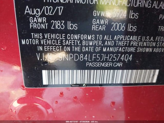 2018 HYUNDAI ELANTRA SEL 9