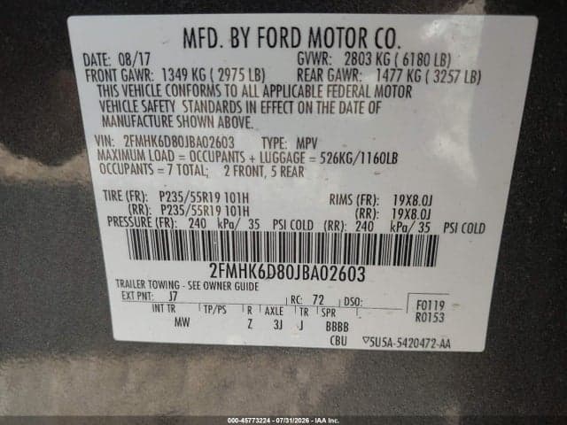 2018 FORD FLEX LIMITED 9