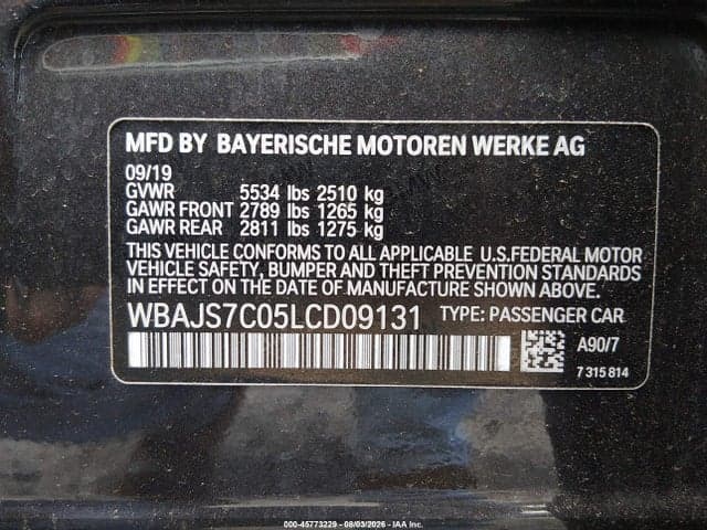 2020 BMW M550I XDRIVE 9