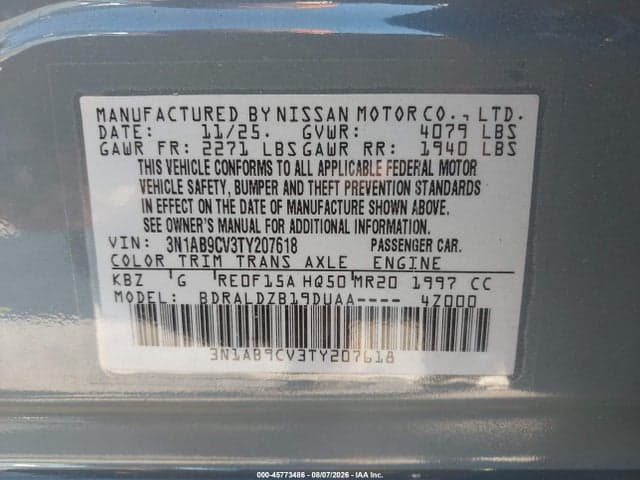 2026 NISSAN SENTRA SV 9