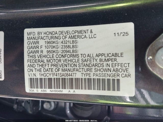 2025 HONDA ACCORD SE 9