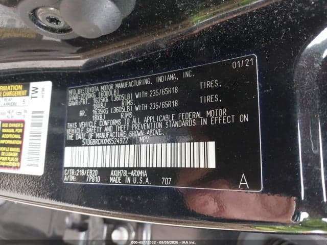 2021 TOYOTA HIGHLANDER HYBRID XLE 9