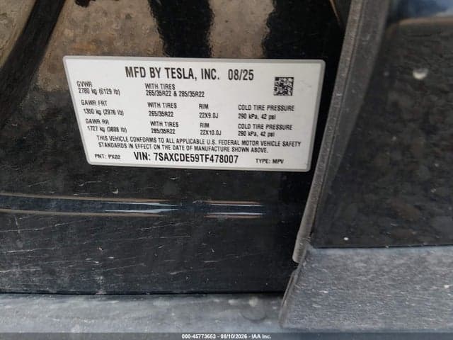 2026 TESLA MODEL X ALL-WHEEL DRIVE 9