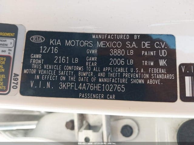 2017 KIA FORTE S 9