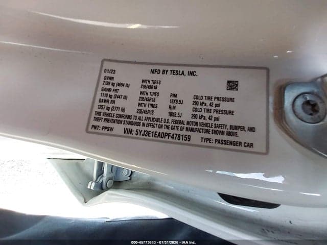 2023 TESLA MODEL 3 REAR-WHEEL DRIVE 9