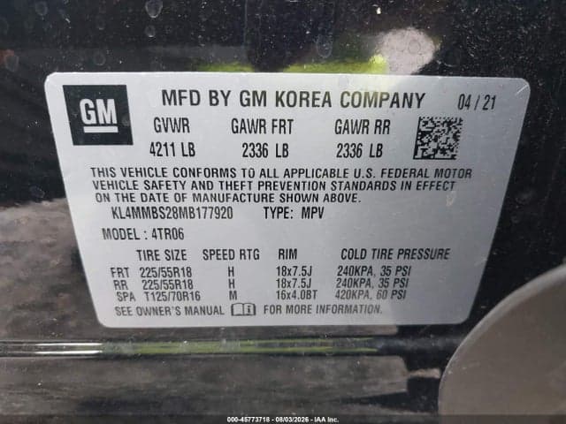 2021 BUICK ENCORE GX FWD PREFERRED 9