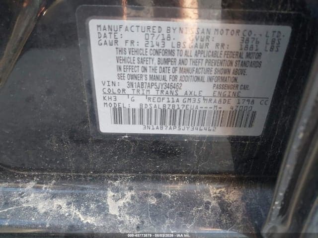 2018 NISSAN SENTRA S 9