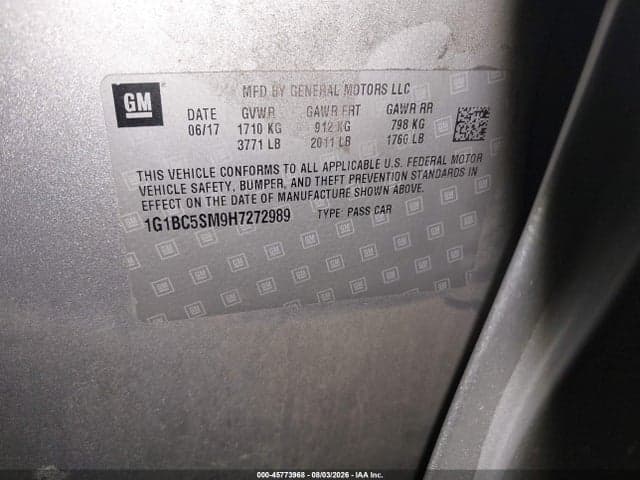 2017 CHEVROLET CRUZE LS AUTO 9