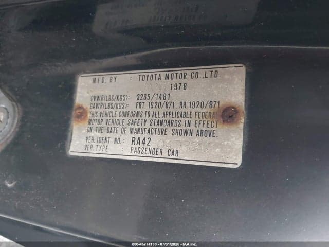 1978 TOYOTA CELICA 9