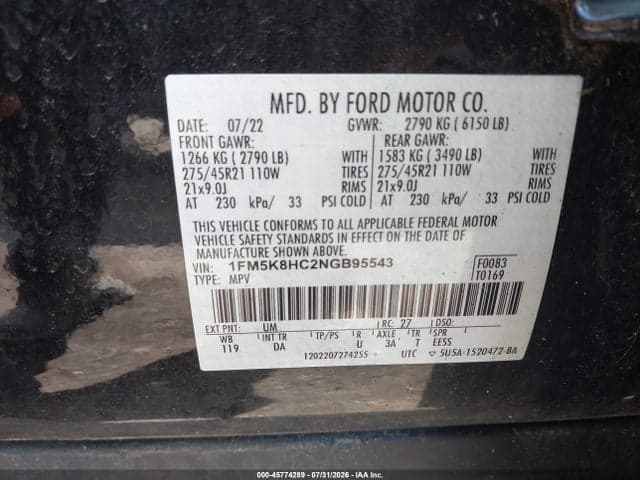 2022 FORD EXPLORER PLATINUM 9
